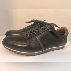 Thomas & Vine Men's Fenway Low Top Navy Leather Sneaker Size 10.5